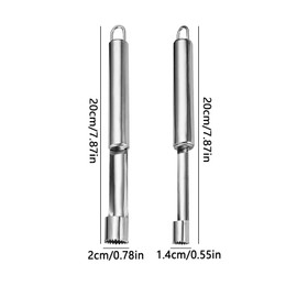 Apfelentkerner, 2 Stück Apfelausstecher Edelstahl Entkerner Apfel Apfelstecher Ausstecher Apfel Apfelentkerner Apfelausstecher mit Edelstahlklinge Entkerner für Bratapfel und Apfelkuchen