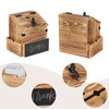 Optyuwah Wooden Suggestion Box, Name Plate Letter Box with Newspaper