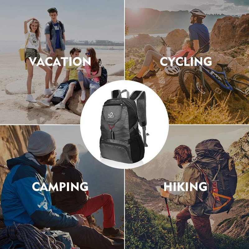 Waterfly Hiking Backpack, Ultralight Outdoor Backpack Foldable Waterproof Multifunctional Daypack