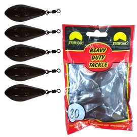 PRO FILSTAR Ground Lead Long Cast 5 x 80 g - Swivel Lead Fishing - Fishing Lead Set - Ground Fishing - Pear Lead Fishing - Lead Weight - Fishing Weights - Lead Weights - Drop Lead - Carp Lead