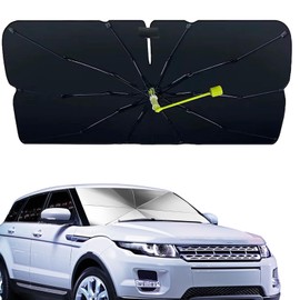 Junfire Car Sun Shade, Car Front Sun Shade, Folding Umbrella, 10 Ribs, Reverse Folding, Easy Installation, Light Blocking, Heat Blocking, Sleeping in Car, Nap Protection, Privacy Protection, Front
