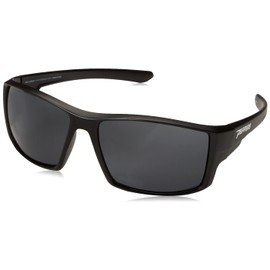 Pepper's Downforce Polarized Oval Sunglasses, Rubberized Matte Black, 61 mm