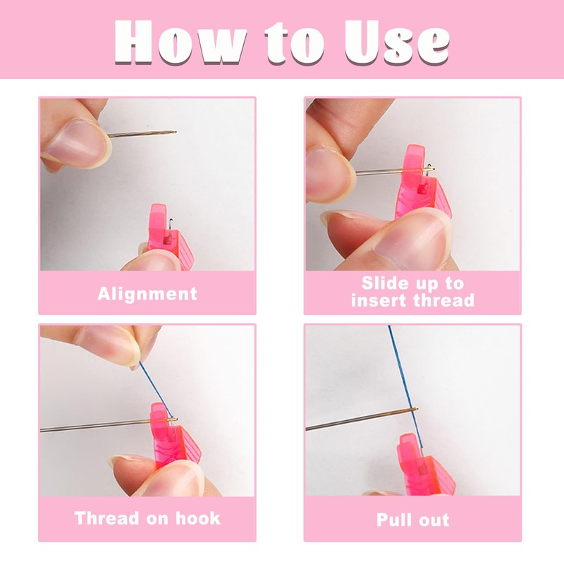 Needle Threader, Alluring Needle Threader for Sewing Machines, Threading Aid,