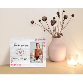 Orchroma Thank You Gifts,Thank You for Helping Me Grow Picture Frame,Teacher Mother Father Grandfather Grandmother Sister Friends Appreciation Gifts,8x10 Picture Frames