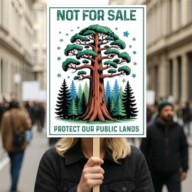 Not For Sale, Protect Our Public Lands Protest Sign, Anti-Trump Resistance, Political Activist Rally Sign, Resist Fascism Protest Poster