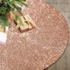 yuboo Mini Rose Gold Tree Skirt, 24 inch Small Sequin