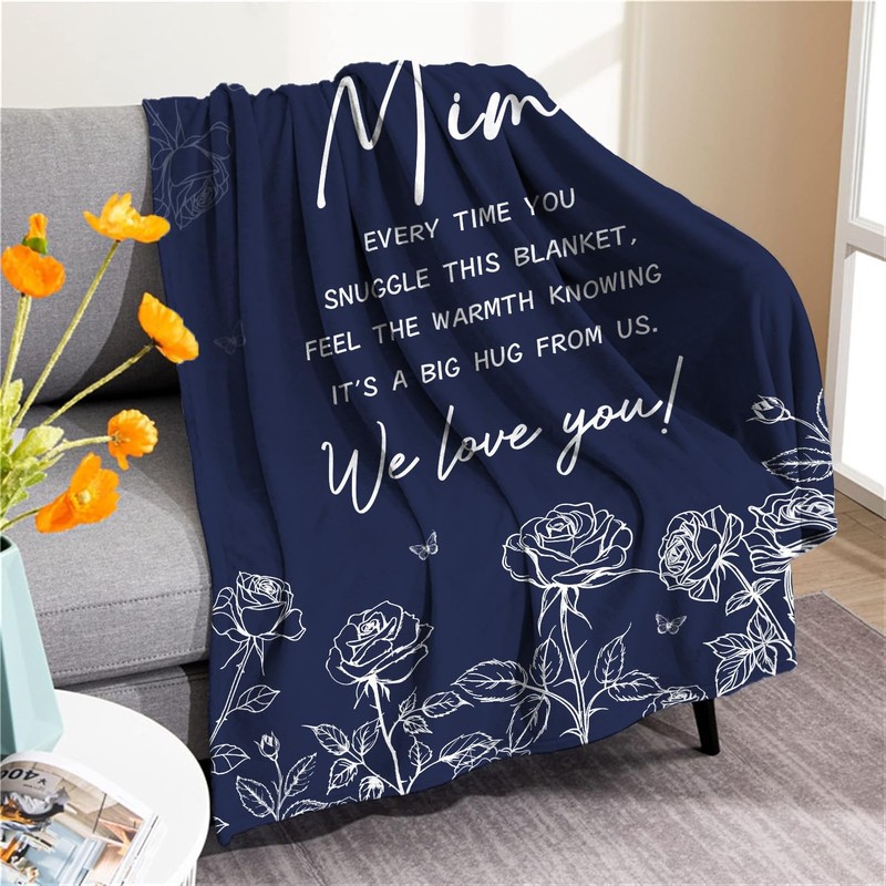 AJIIUSV Mimi Gifts, Mimi Blanket, Gifts for Mimi Mothers Day,