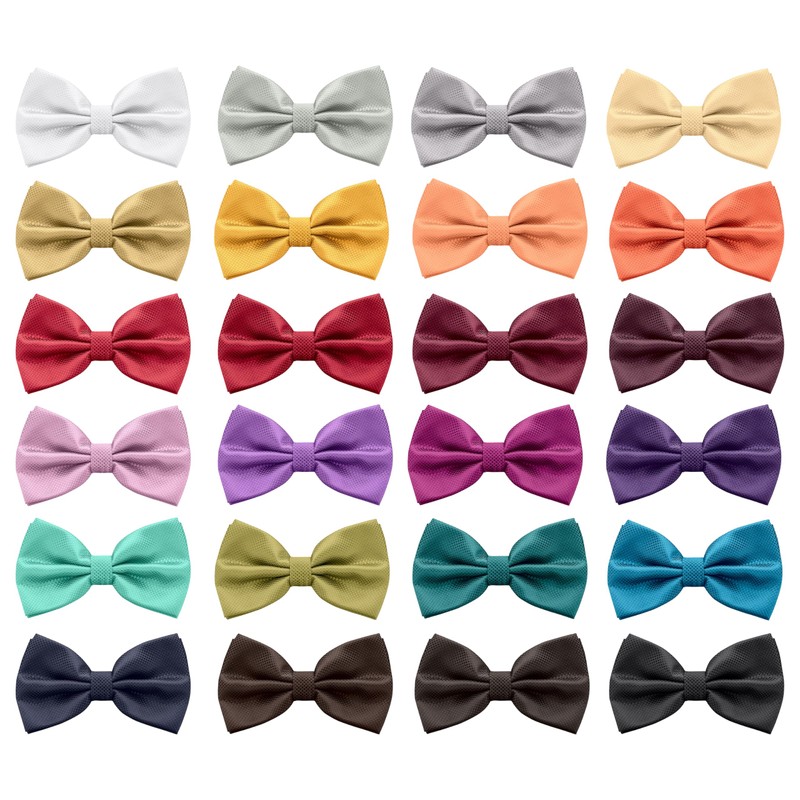 BomGuard Mens Adjustable Bow Tie Pre-Tied with Hook Closure, Suit
