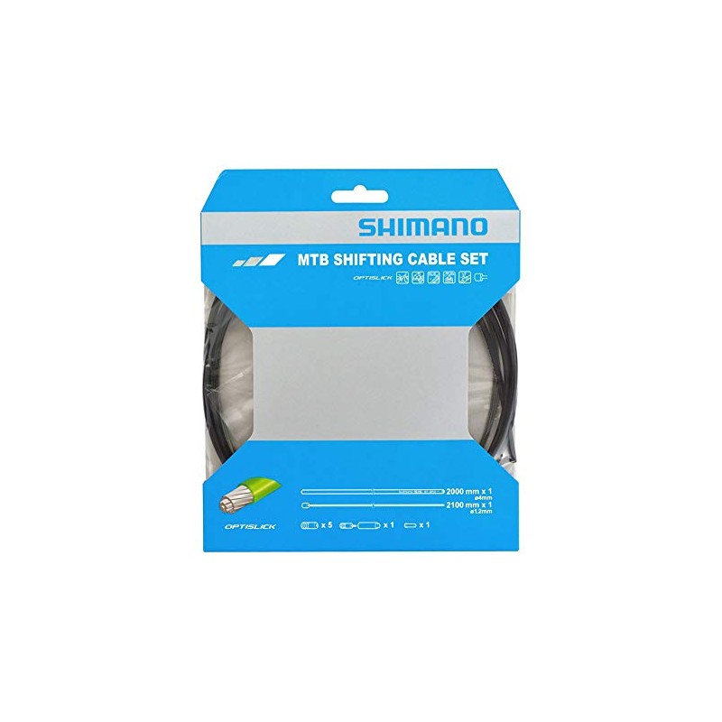Shimano Y60198092 Optislick MTB Shift Cable Set, Black, *Shift Inner