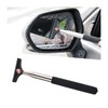 8sanlione Car Rearview Mirror Wiper, American Flag Telescopic Auto Mirror