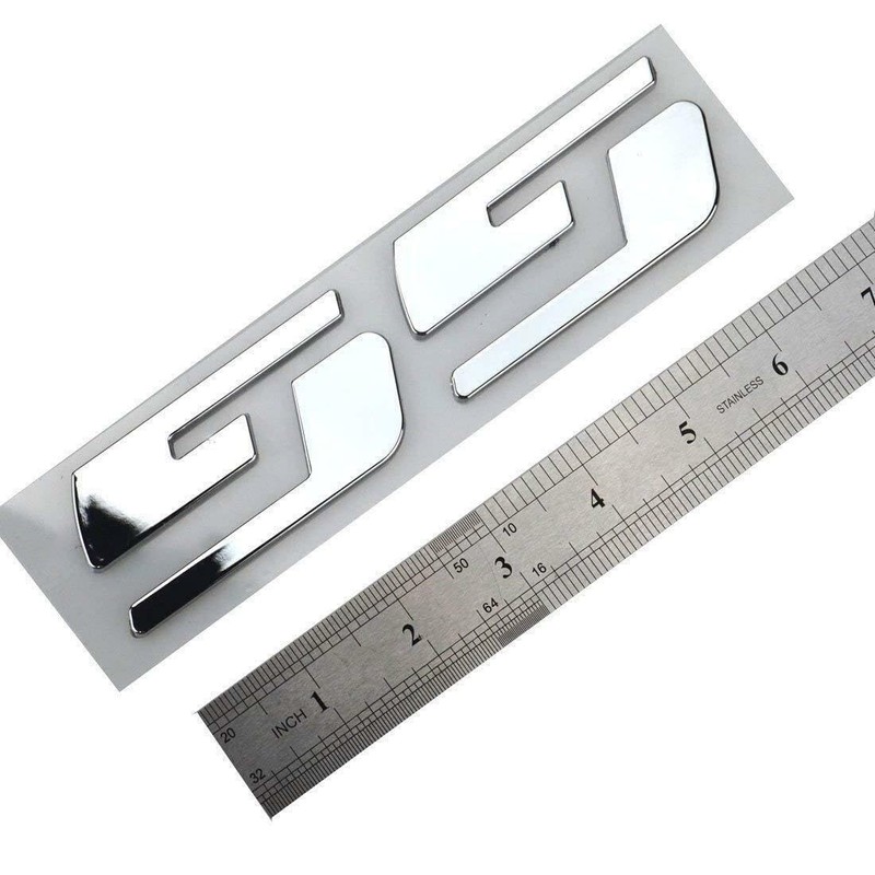 3Pcs SS Emblems Car Badge Nameplate 3D Logo Replacement for