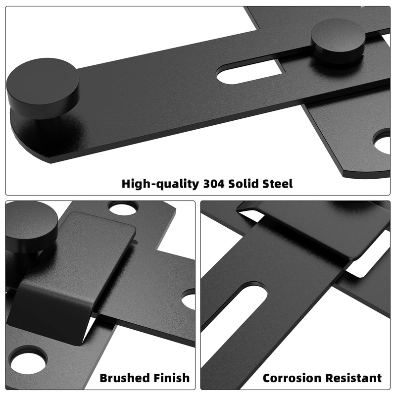 180 Degree Flip Sliding Barn Door Lock for Privacy -