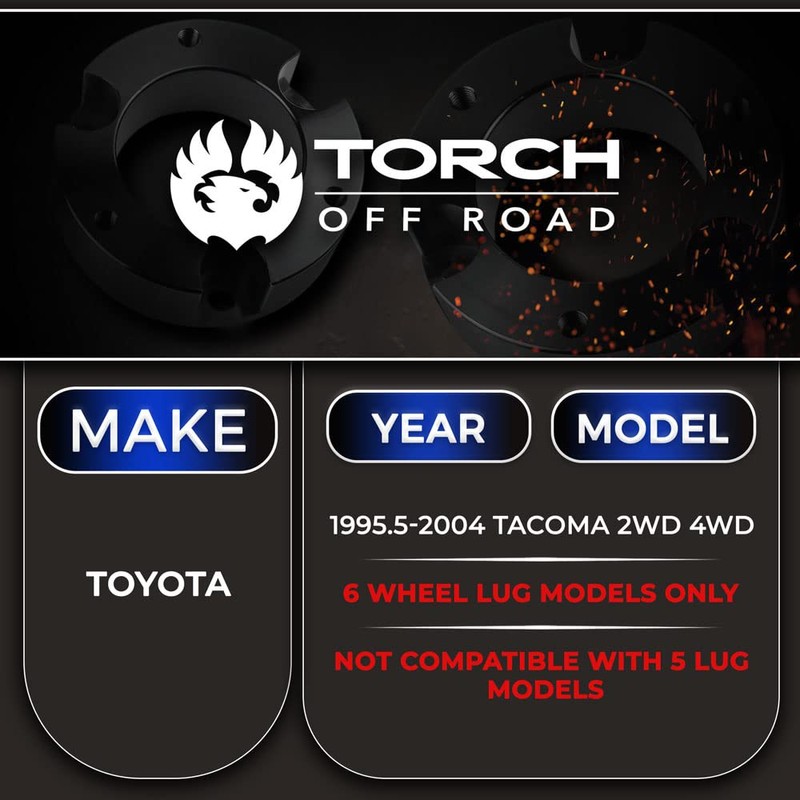 TORCH 3" Front Leveling Lift Kit for 1995-2004 Toyota Tacoma