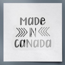 Made in Canada (Metallic Silver) (Set of 2) Premium Waterproof Vinyl Decal Stickers for Laptop Phone Accessory Helmet CAR Window Mug Tuber Cup Door Wall Decoration - ANGsticc87896SI