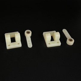 2PCS RC Airplane Landing Gear Front Wheel Steering Fixed Mount with Steering Arm for RC Plane Aircraft DIY Model Plane Fixed Wing Accessories (3.1mm Hole 25x32x16mm)