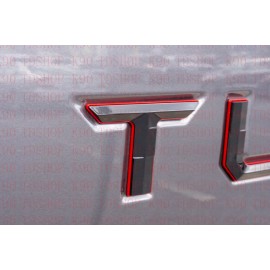 CUSTOM EMBLEM Black Red outline Emblem Fit TOYOTA 2022 2023 TUNDRA Tailgate Letters
