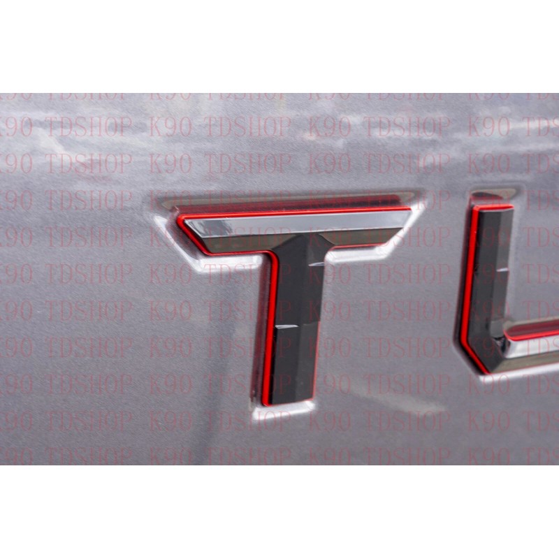 CUSTOM EMBLEM Black Red outline Emblem Fit TOYOTA 2022 2023