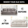 PrinceDeco T Cushion Sofa Slipcover 4 Pieces Sofa Covers for