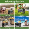 HOOPLE Collapsible Wagon Cart 220 lbs Heavy Duty Foldable Utility