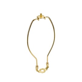 Aspen Creative 20003-1 9" Lamp Harp with Saddle in Polished Brass Finish