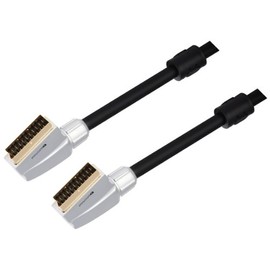 Scan Part Profi Q Scart Connection Cable 24 Carat Gold-Plated Dual Shielded 1.5 m