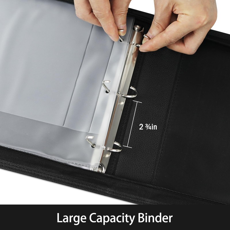 LLi Cufite 3 Rings Check Binder for End-Stub Deskbook Checks,