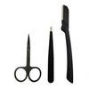 Black Chic 3-Piece Eyebrow Grooming Set Eyebrow Trimmer