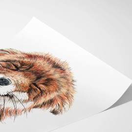 Hustling Sharks® Animal Pictures on Poster as XXL Wall Picture Morning Fox - Poster in Portrait Format, Animal Poster, Bedroom Poster, Children's Room, Fox Picture, Fox Pictures (20 x 30 cm)