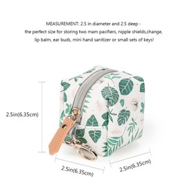 Pacifier Case with Clip - Baby Pacifier Holder Case - Stylish Pacifier Bag Storage Container with Clip, Holds 2