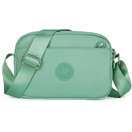 Bolsa Crossbody Mujer, Bolsos Bandolera con Múltiples Bolsillo de Cierre - Bolsa de Hombro Gran Capacidad Viaje Bolsa Cruzado Impermeable Mensajero Bolsas Cruzadas Nailon Ligero Correa Ajustable