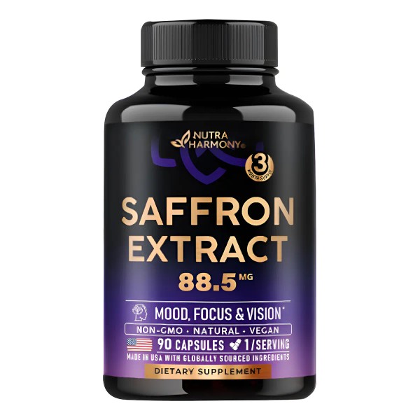 Azafrán 88.5mg Enfoque Memoria Y Serenidad 90caps Americano Sin Sabor