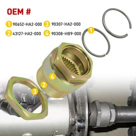 400EX Rear Axle Lock Jam Sleeve Nut Clip Compatible with Honda TRX300EX TRX400EX TRX250X TRX300X TRX400X TRX450R TRX450ER ATC250R ATC350X FourTrax 250