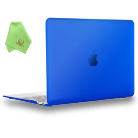 UESWILL Smooth Touch Matte Hard Shell Case Cover Compatible with MacBook 12 inch with Retina Display (Model: A1534) + Microfibre Cleaning Cloth, Royal Blue