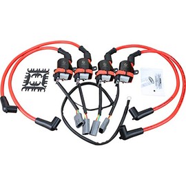 AIP Electronics Dragon Fire Performance LS Coil Conversion Tune Up Set Ignition Coil Packs and Spark Plug Wire Set Compatible Replacement for 2004-2011 Mazda RX-8 1.3L OEM Fit Kit-1139