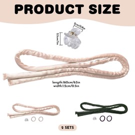 2-Piece Curler, 4-Piece Elastic Hair Rings, 2-Piece Hair Clips, Reusable, Travel-Friendly Style, Soft Curly Rope For Sleep.