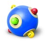 Wonderworld Peek-A-Boo Ball Blue Interactive Wooden Baby Toy - Small