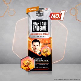 Metrey Herbotech Smart & Handsome Face Cream for Men, Radiance Cream with Pro-Peptide, 60g, Pack of 2