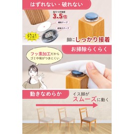 Chair Leg Cover, Calgaru, Chair Leg Cap, Chair Leg Cover, Furniture Slider, Round Shape, Rectangle, Square, Slippery, Non-Slip, Fluorine, Kangaroo, Multi Size, One Size, Made in Japan, Wooden Leg, 8