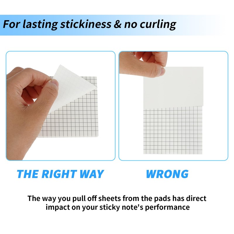 3 Pack Sticky Notes 3 x 3 Inches Aesthetic Sticky