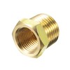 sourcing map Brass Pipe Fitting Reducer Adapter 1/2NPT Male x
