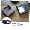COLLBATH 2pcs Tissue Box Holder Stylish Pu Leather Napkin Storage