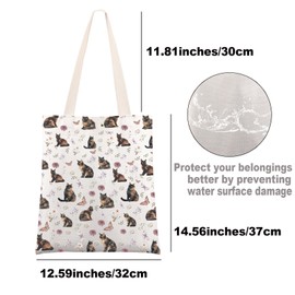 MYSOMY Tortoiseshell Cat Tote Bag Tortoiseshell Cat Themed Gifts Tortie Cat Mom Shoulder Bag Tortie Cat Gifts (Tortoiseshell Cat UK)