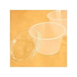 Kikuya Heat Resistant Pudding Cup with Lid, 3.2 fl oz (90 cc), Set of 100