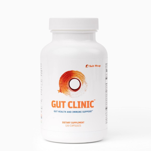 Salt Wrap Gut Clinic™ – Postbiotics for Digestive Symptoms, Complete Gut Health, Leaky Gut Repair, and Immune Support - Helps Bloating, Gas, and Indigestion, 90 Capsules