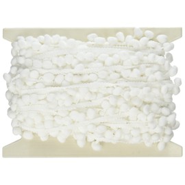 Expo IR6872WH Pom Fringe, 3/4" X 20 yd, White