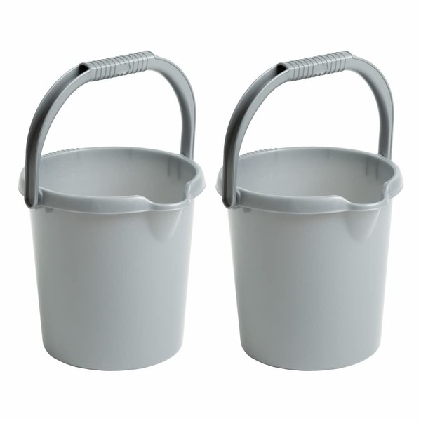2 x 5L Litre (Silver) High Grade Plastic Multipurpose Storage
