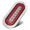 Partsam 4Pcs 6.5" Inch Oval Led Trailer Lights Red White