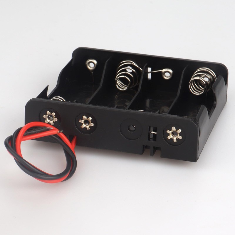 VWEICYY 2PACK 4 AA Battery Holder housing with Leads,2PCS 4