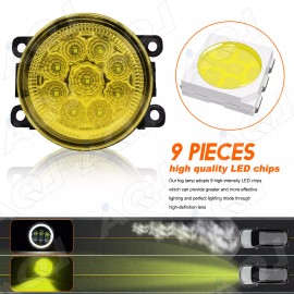 AQJ Pair Front Bumper Yellow LED Fog Light Driving Lamp For RAM 2500 2019-2024