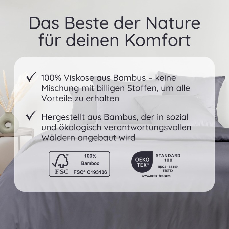 Bambaw - Anthracite Fitted Sheet 90 x 200 cm -